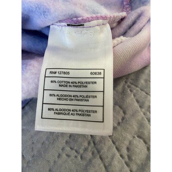 Reebook Girls Sz 12 Hooded Sweatshirt And Pants Pink Tie Dye Pockets LS Set - Picture 5 of 13